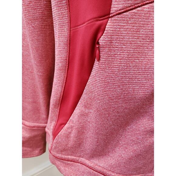Cutter & Buck Jacket Red Women's Size Medium Melange Stripe Large Long Sleeves - Picture 8 of 12